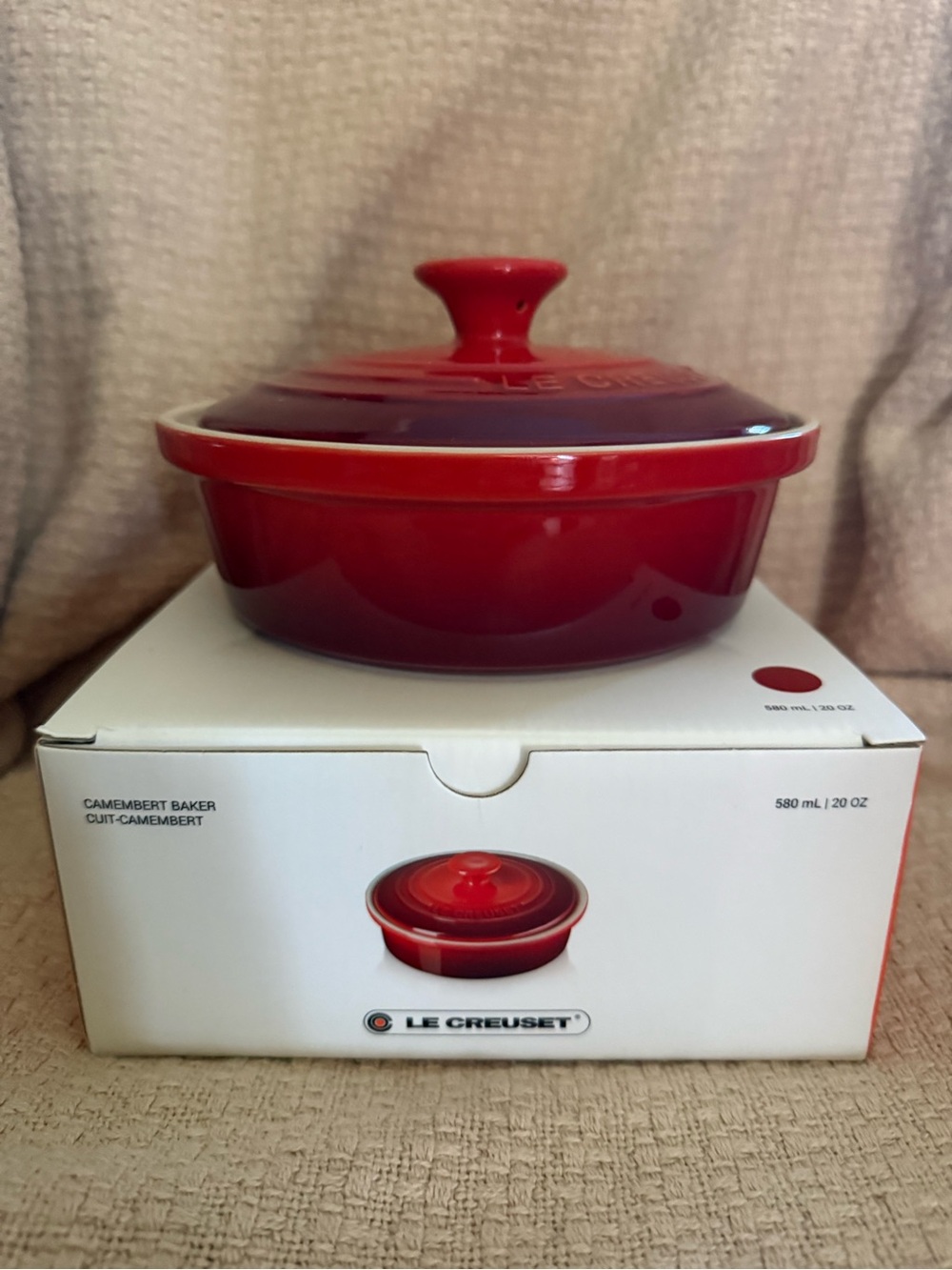Le Creuset Cherry Red Camembert Baker with Lid